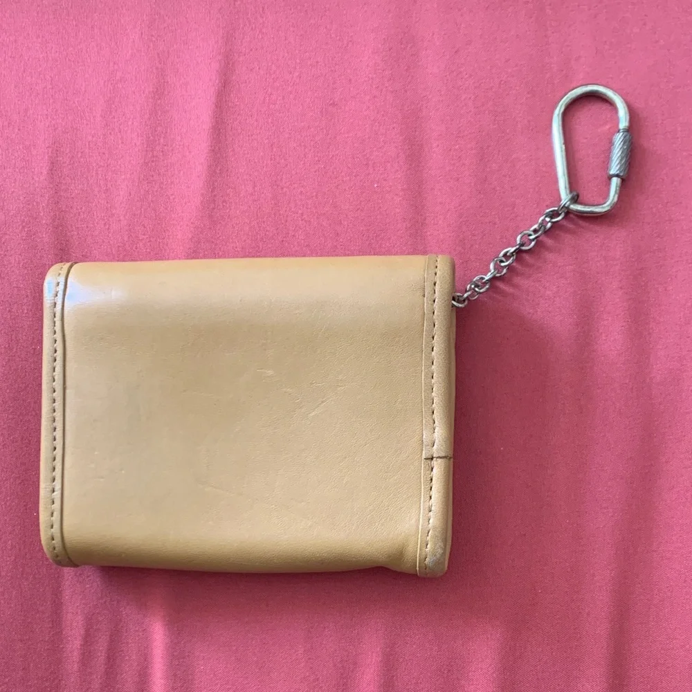 Vintage COACH Mustard Yellow Multifunction Purse Keychain Wallet - Picture 2 of 5